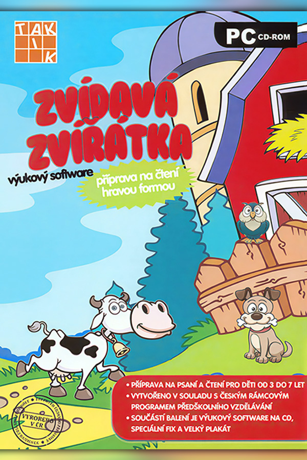 Zvídavá zvířátka - přebalový obrázek hry